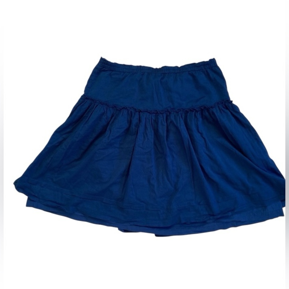 Women’s GAP Navy Blue Layered Cotton Flare Mini Skirt Minimalist Capsule‎ Small